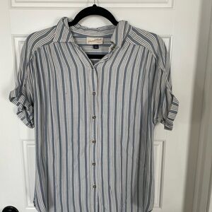 Universal Thread Blue Striped Women's Shirt
